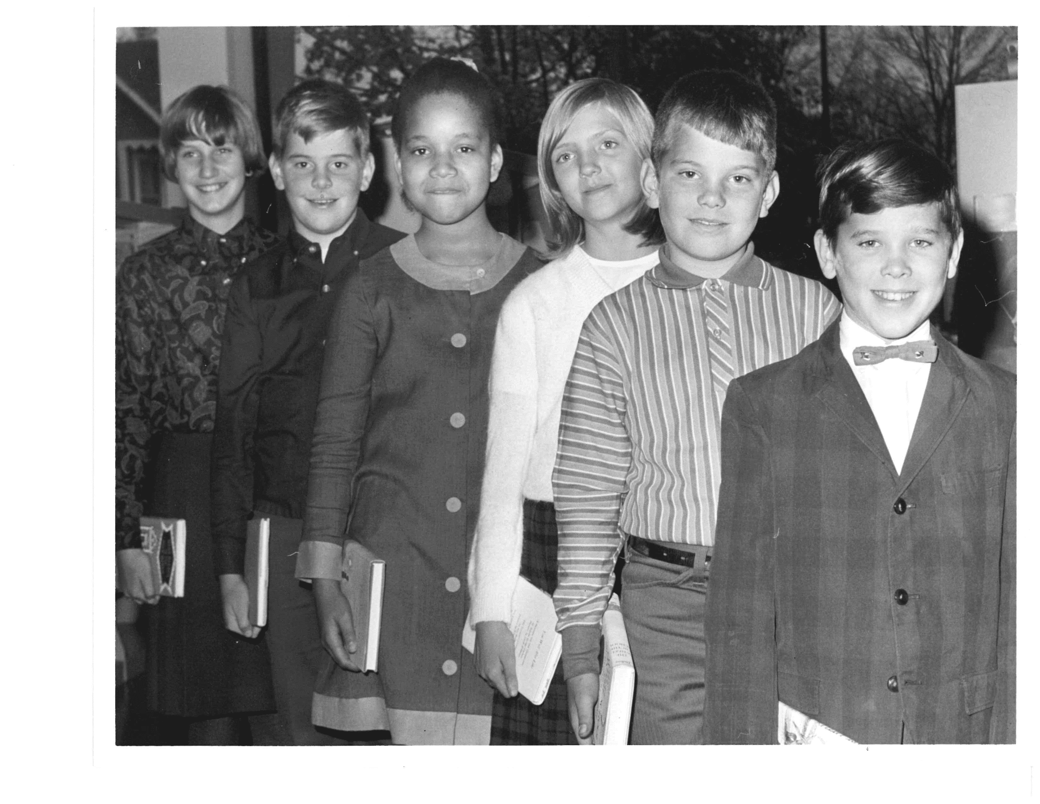 Vintage Photo of Children in Library